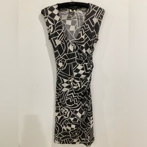 Vintage Bebe Black and Silver Cross Top